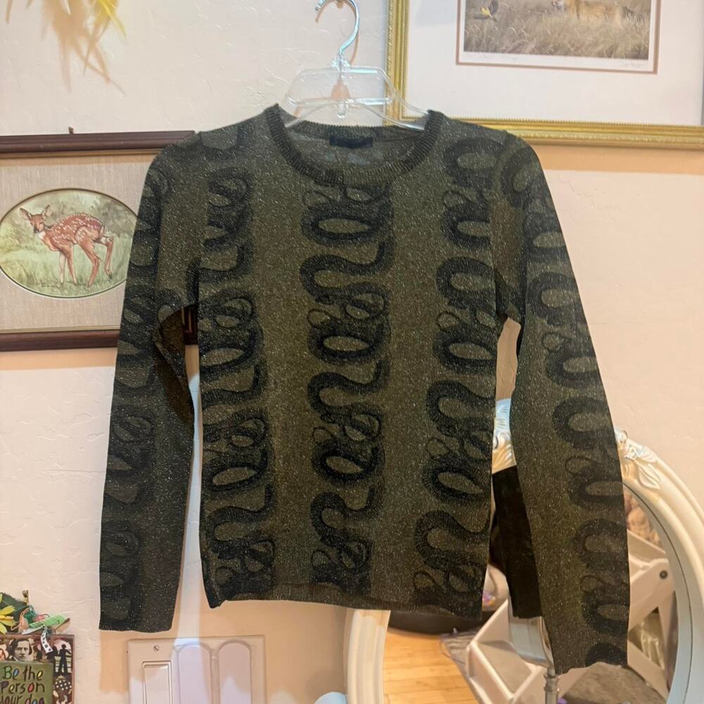 RARE Hysteric Glamour Green Snake Loop Long Sleeve Shirt or Sweater Free Size